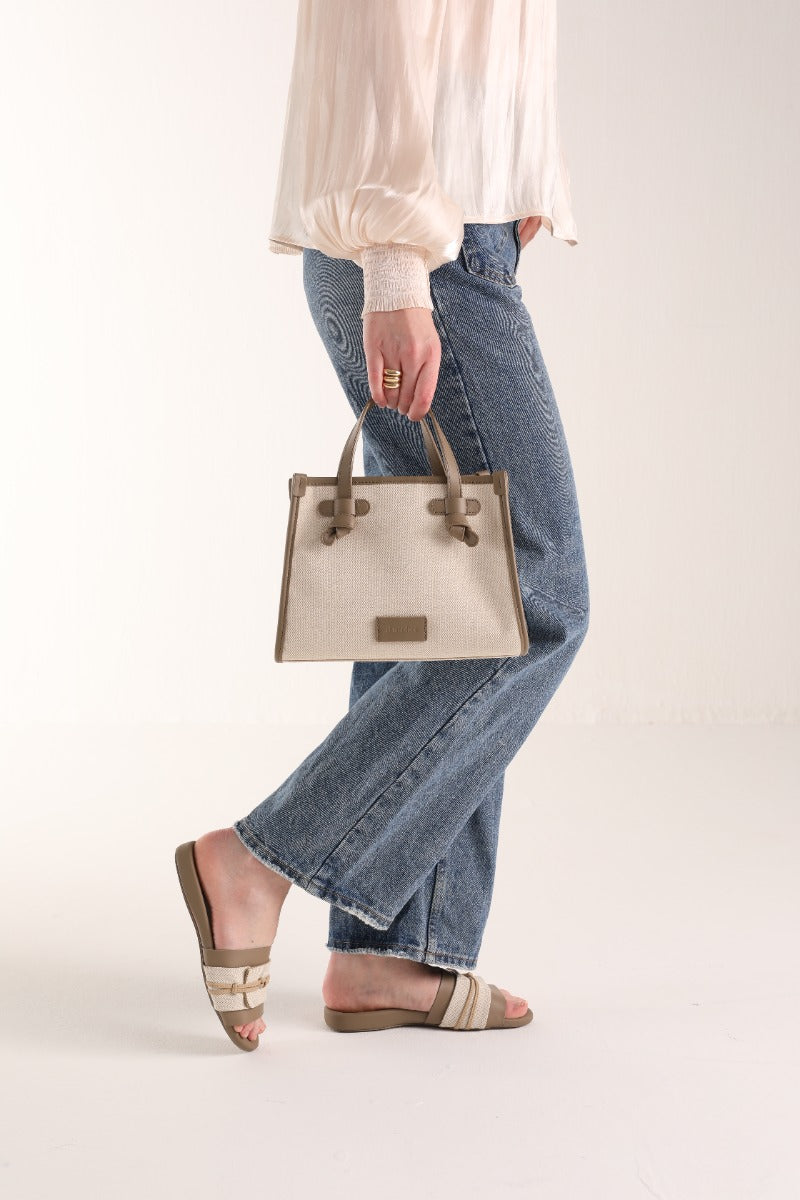 High Quality Canvas Ladies Handbag - L. Grey