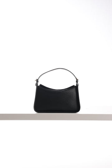 High Quality Small Embossed Leather Handbag - Black