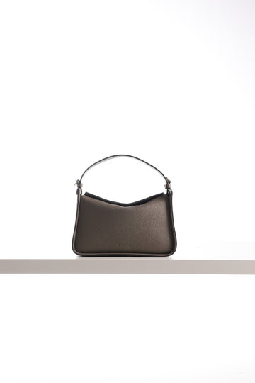 High Quality Small Embossed Leather Handbag - Beige