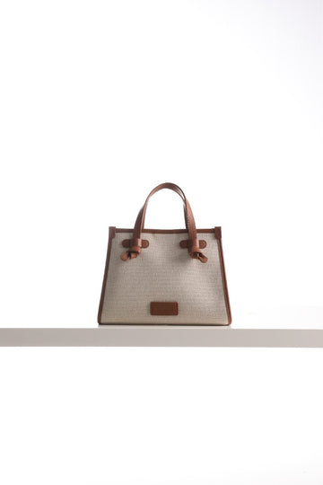 High Quality Canvas Ladies Handbag - Tan