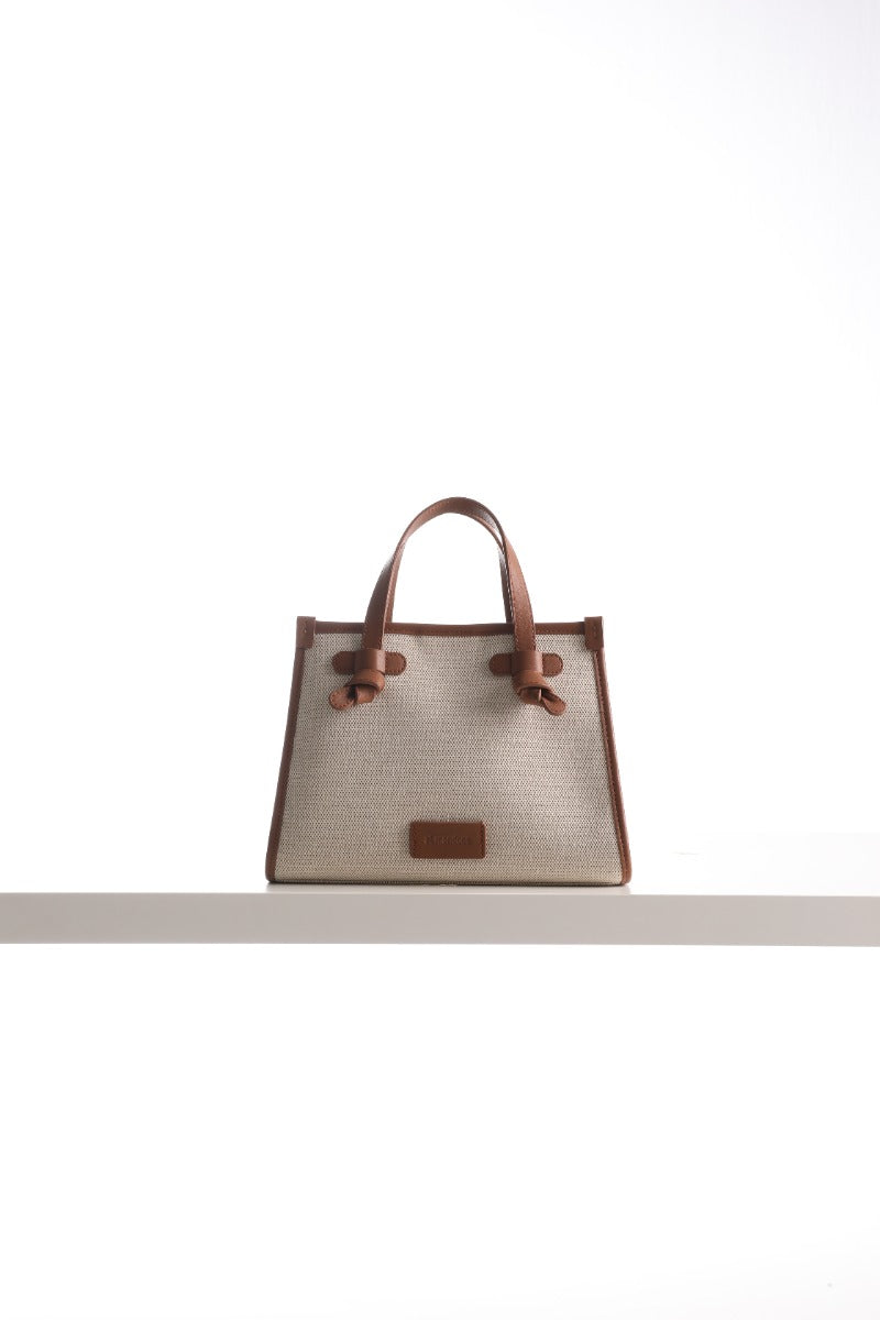 High Quality Canvas Ladies Handbag - Tan