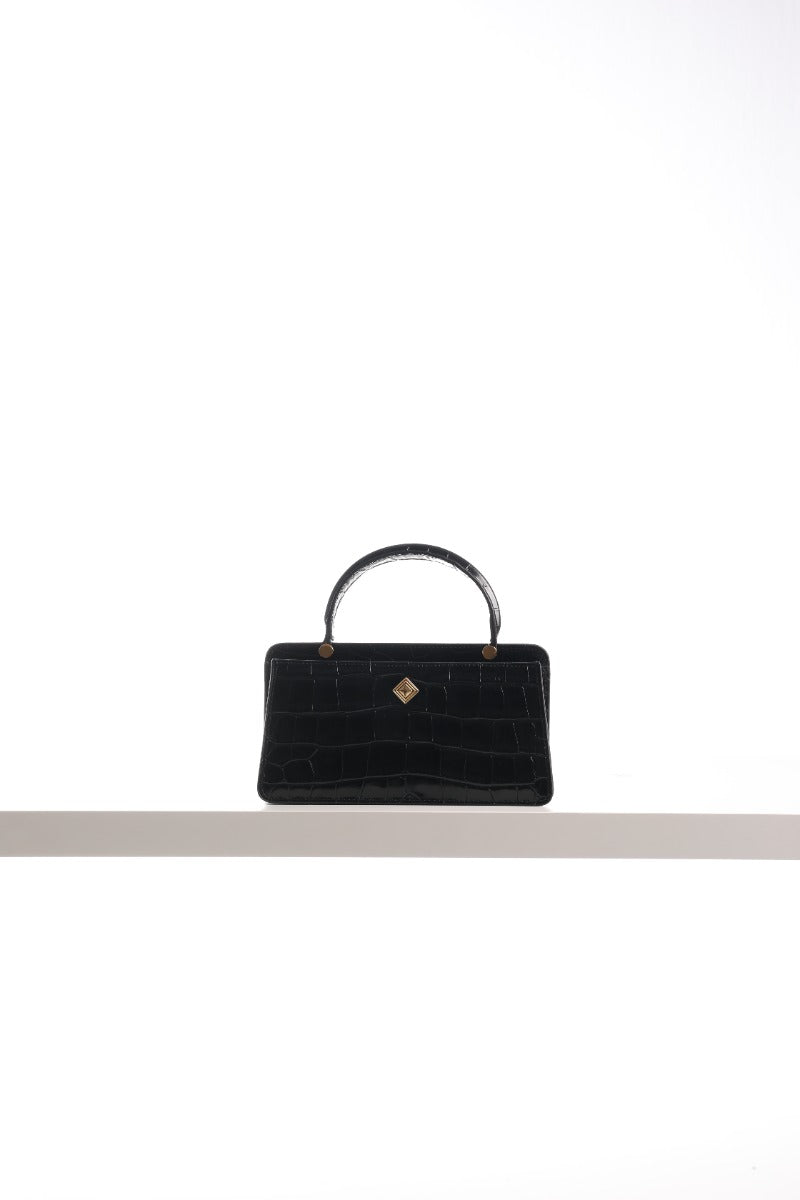 Ladies Handbag - Croc Effect Calf Skin